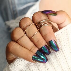 **DEASIA* 5-Pc Gold Minimalist Fashion Ring Set